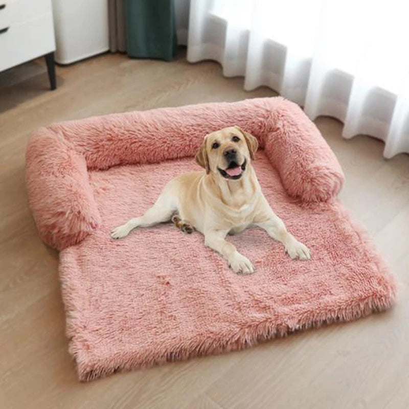 Cozy & Washable Plush Pet Bed - Large Dog Sofa Mat with Removable Cover for Ultimate Comfort