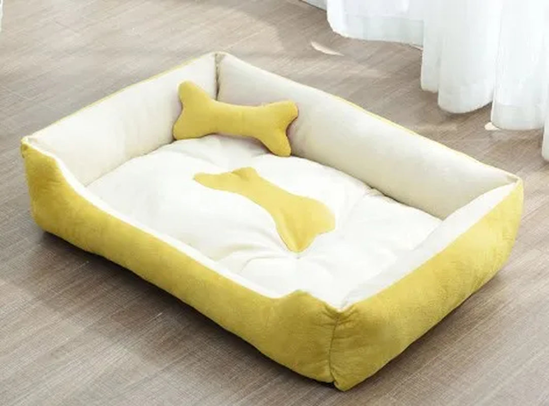 Cozy & Washable Plush Pet Bed - Large Dog Sofa Mat with Removable Cover for Ultimate Comfort