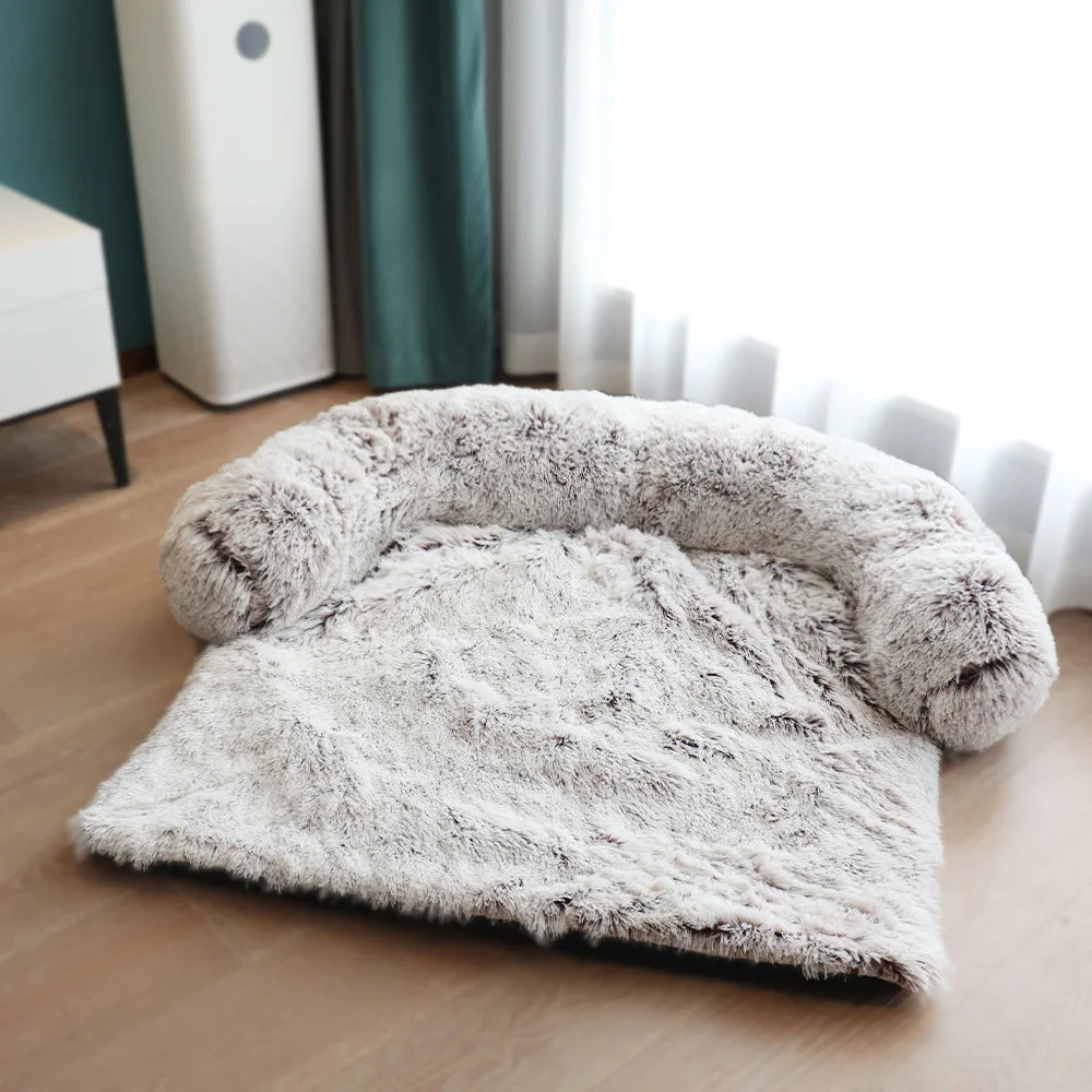 Cozy & Washable Plush Pet Bed - Large Dog Sofa Mat with Removable Cover for Ultimate Comfort