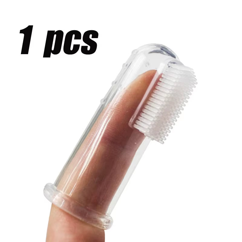 Gentle Pet Finger Toothbrush for Dogs & Cats - Effective Bad Breath & Tartar Care!