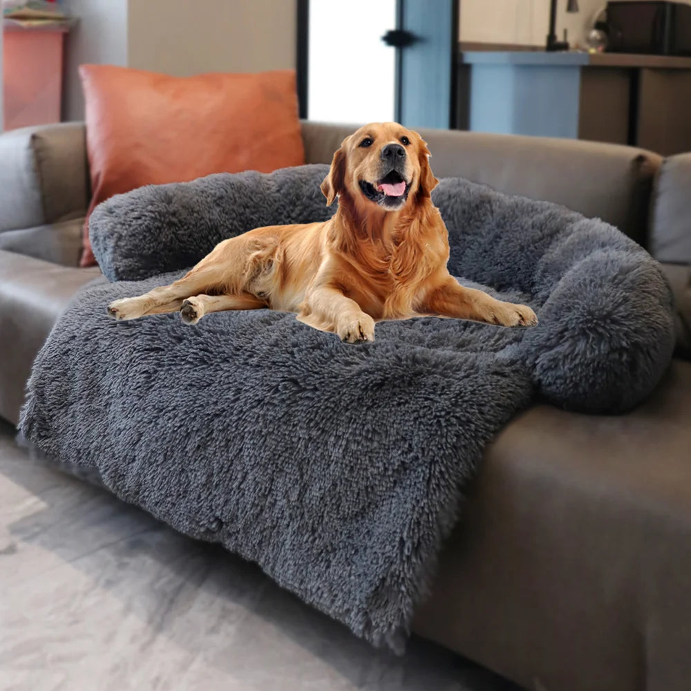 Cozy & Washable Plush Pet Bed - Large Dog Sofa Mat with Removable Cover for Ultimate Comfort