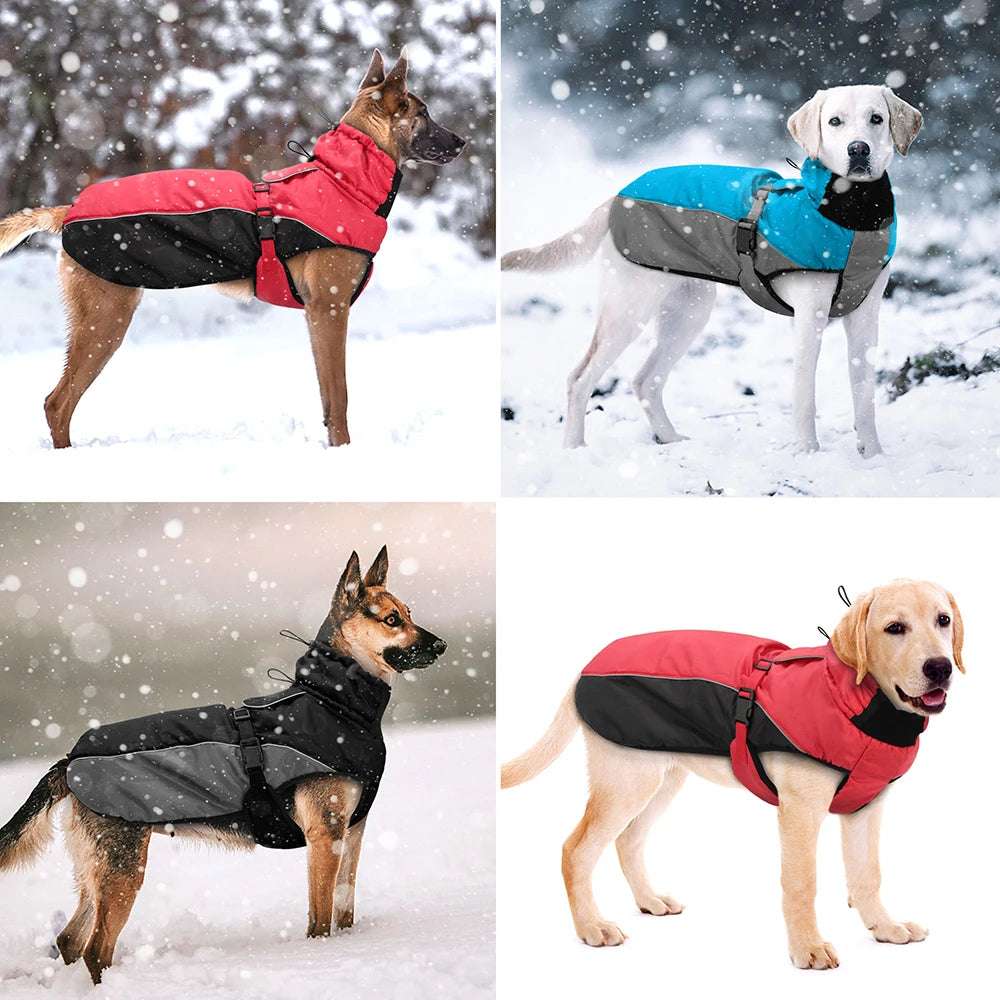 Waterproof Dog Jacket Cold Weather Warm Reflective Coat for Large Dogs