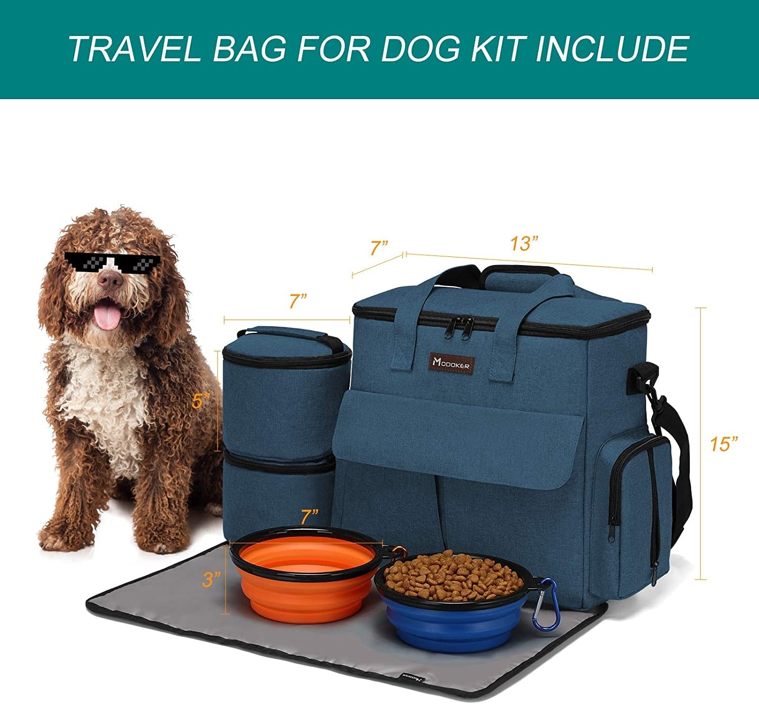 set includes pet travel bag organizer