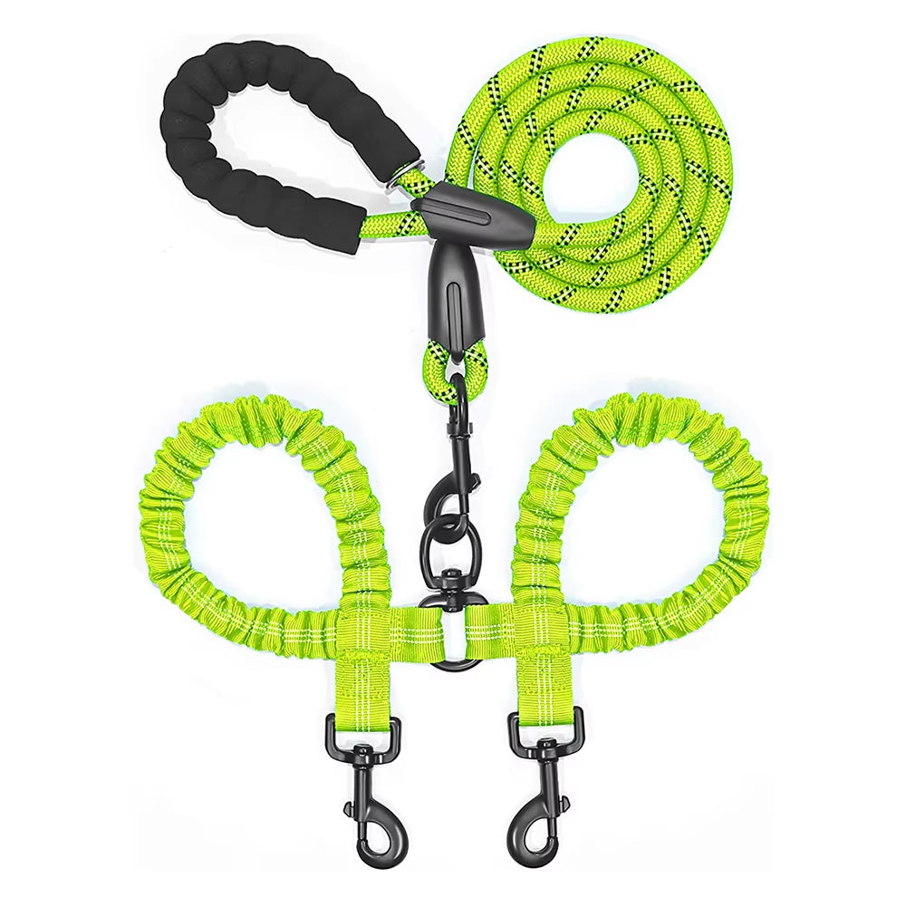 pet dog double leashes elastic rope