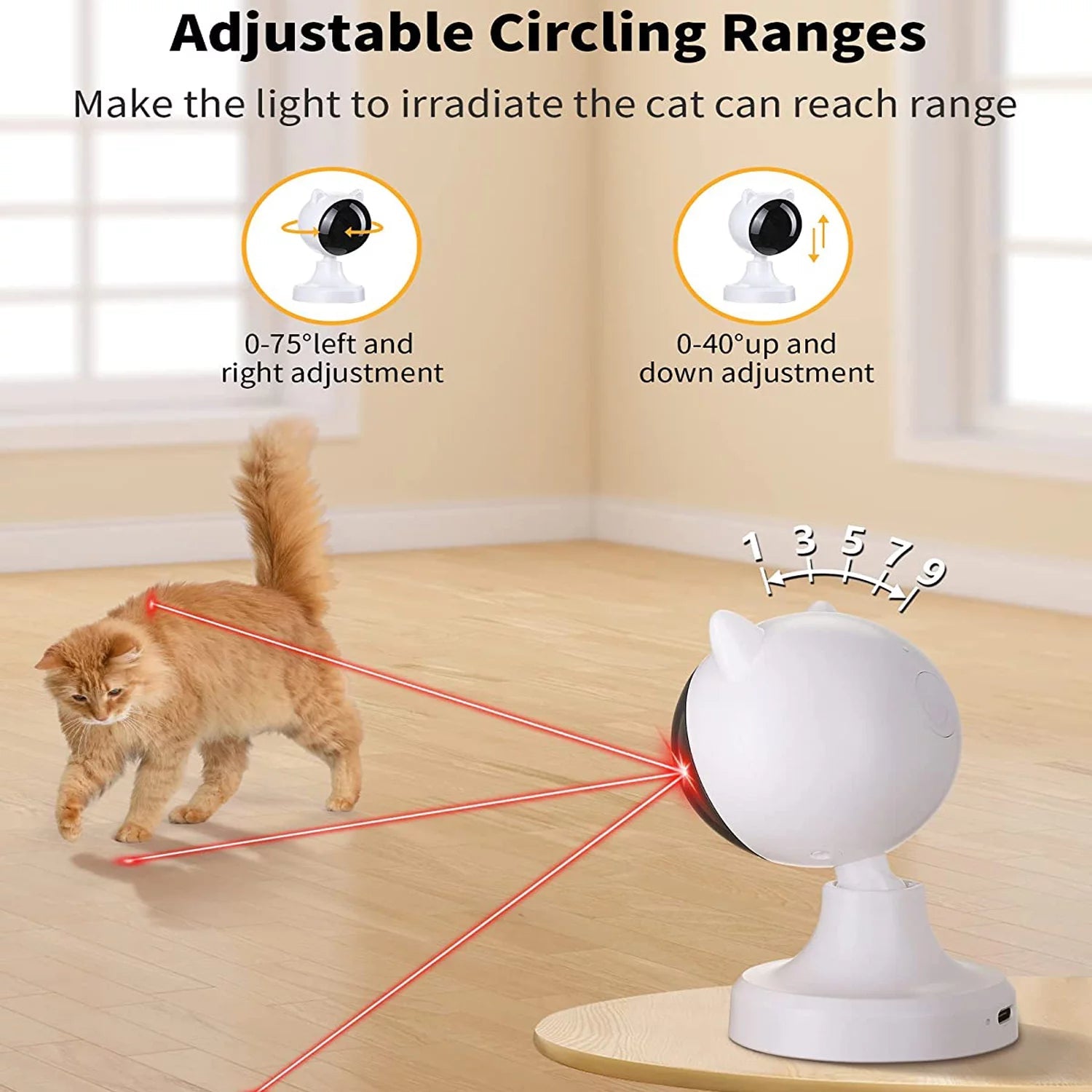 indoor cats kitty dogs cat laser toy automatic white